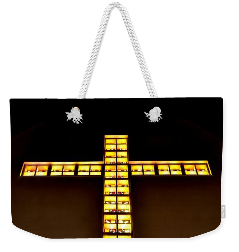 Cross Weekender Tote Bag featuring the photograph At The Cross by Deena Stoddard