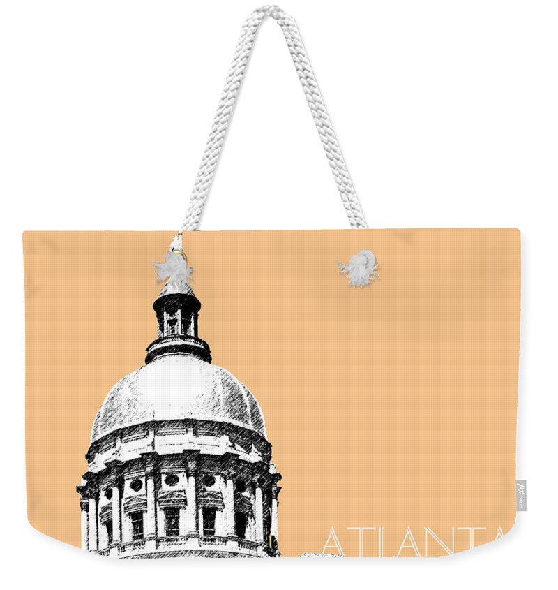 Architecture Weekender Tote Bag featuring the digital art Atlanta Capital Building - Wheat by DB Artist