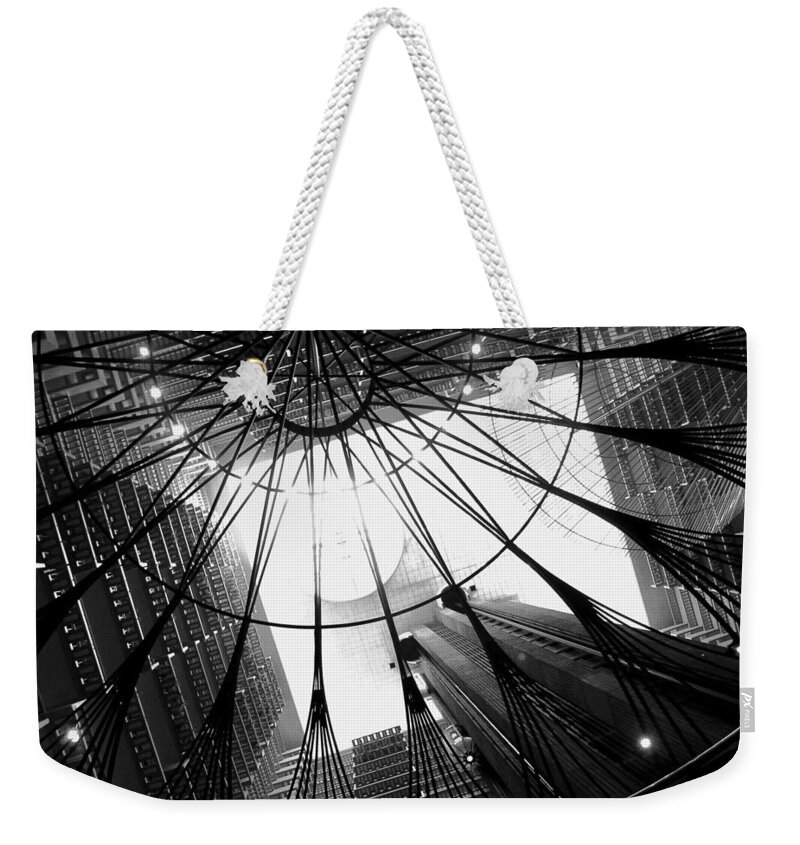 Atlanta Weekender Tote Bag featuring the photograph Atlanta Marriott Marquis Atrium by Cleaster Cotton