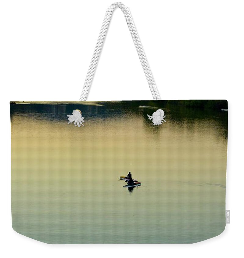 Austin Photographs Weekender Tote Bag featuring the photograph Austin Lady Bird Lake by Kristina Deane