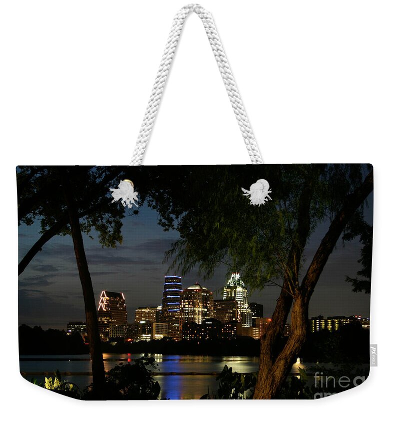 Austin Weekender Tote Bag featuring the photograph Austin Wooded Skyline by Randy Smith