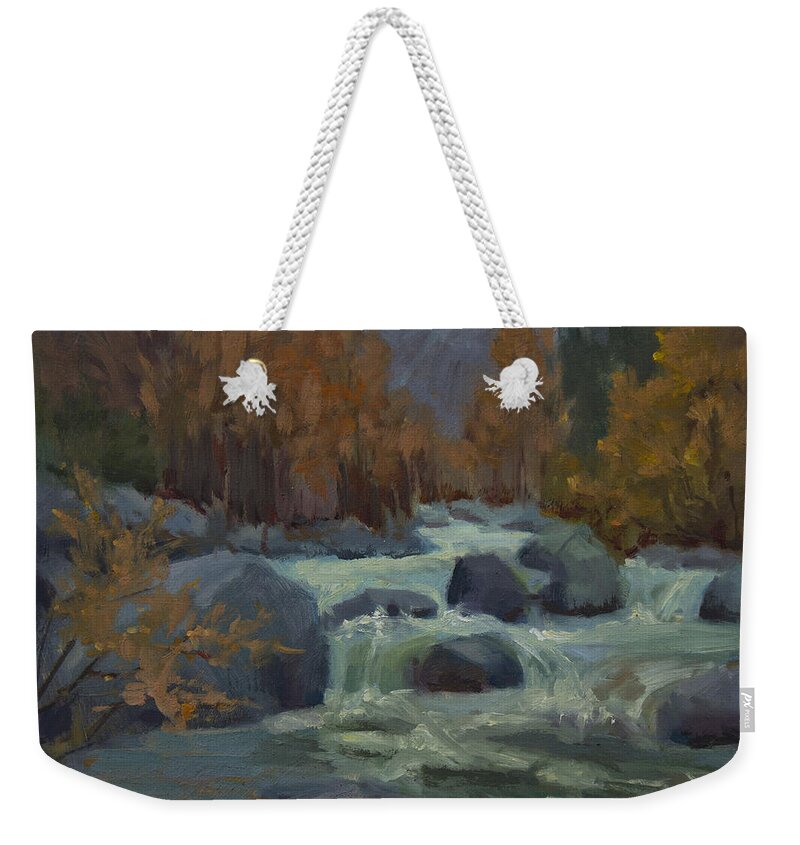 Autumn Color Weekender Tote Bag featuring the painting Autumn Color Blewitt Pass by Diane McClary