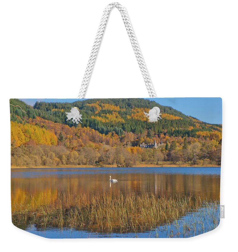 Scenics Weekender Tote Bag featuring the photograph Autumn Colours In The Trossachs by Dennis Barnes