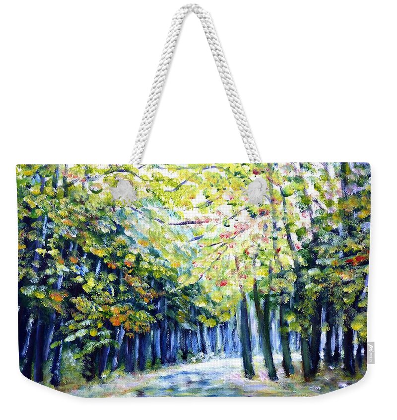Autumn Weekender Tote Bag featuring the painting Autumn by Cristina Stefan