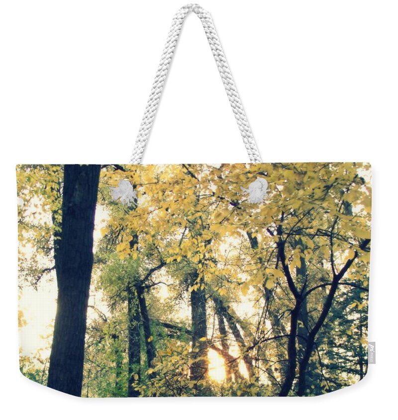 Fall Colors Weekender Tote Bag featuring the photograph Autumn Evening by Jessica Myscofski
