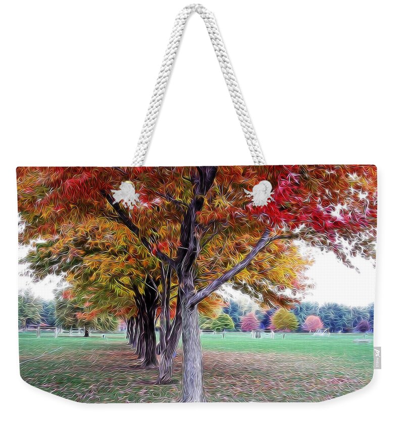 Autumn Weekender Tote Bag featuring the photograph Autumn In Swirls by Jackson Pearson