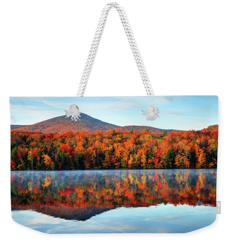 Scenics Weekender Tote Bag featuring the photograph Autumn In Vermont by Denistangneyjr