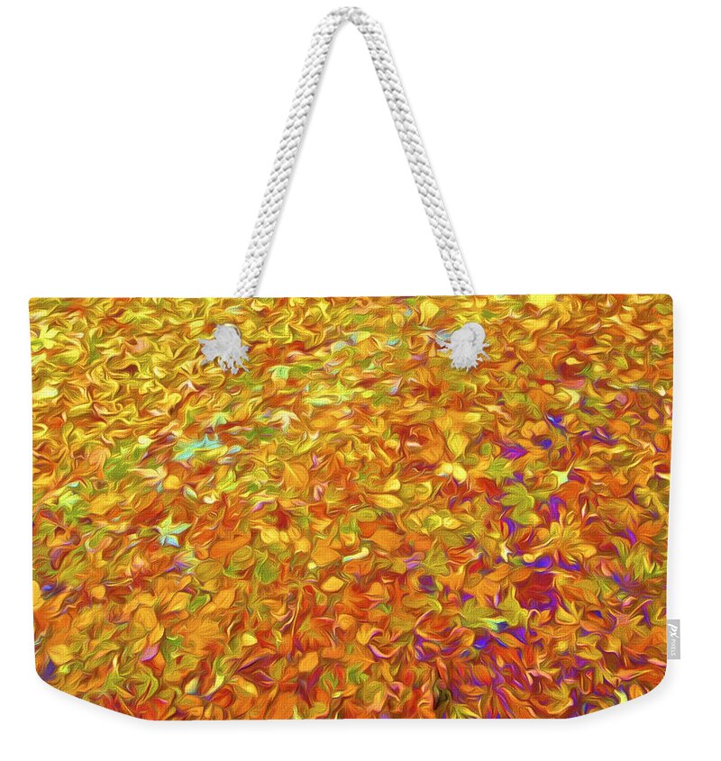 Abstract Weekender Tote Bag featuring the photograph Autumn Leaves by David Letts