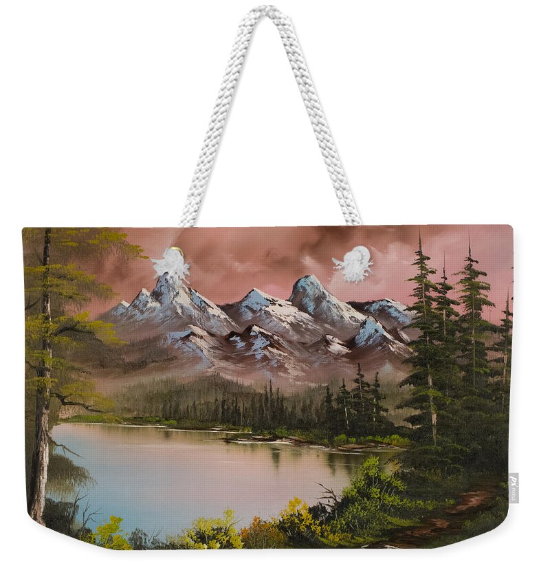 Landscape Weekender Tote Bag featuring the painting Autumn Storm by Chris Steele