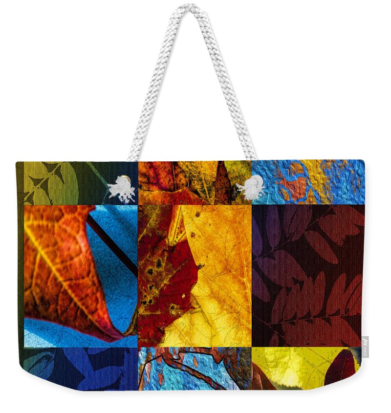 Autumn Weekender Tote Bag featuring the digital art Autumn Tiles by Jo-Anne Gazo-McKim