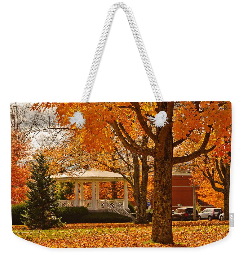 Autumn Weekender Tote Bag featuring the photograph Autumnal Barre Common by Mitchell R Grosky