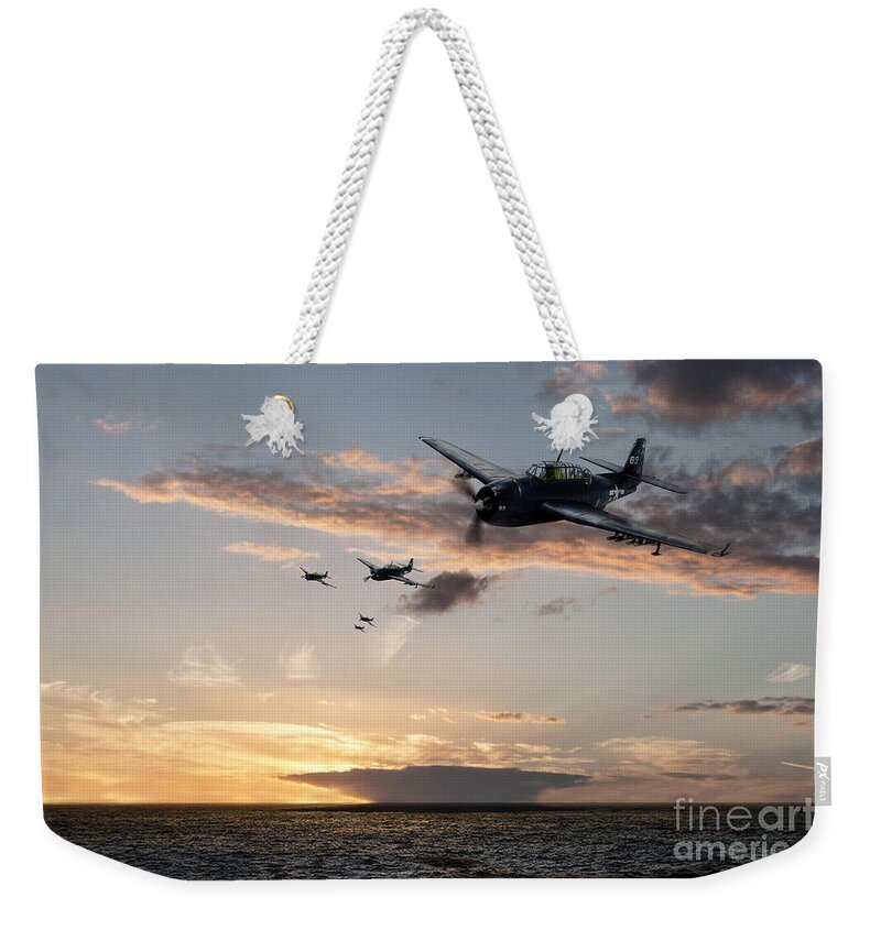 Grumman Avenger Tbf Weekender Tote Bag featuring the digital art Avenger by Airpower Art