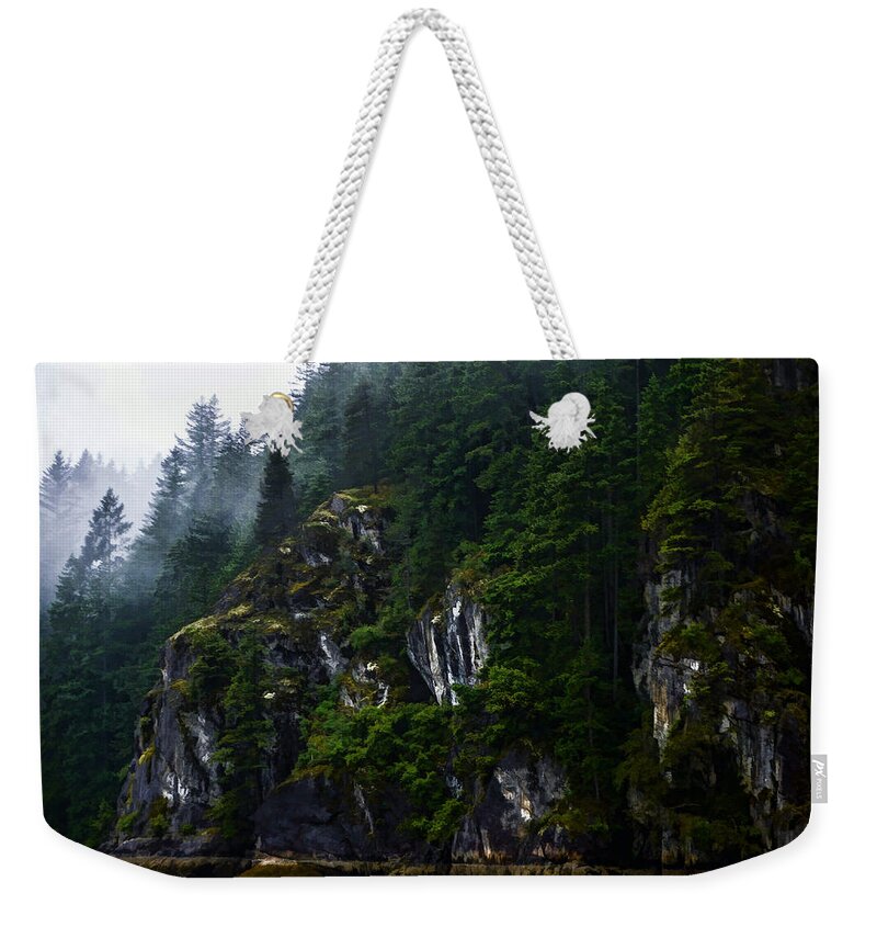 Mountain Weekender Tote Bag featuring the painting Awesomeness Of Nature by Jordan Blackstone