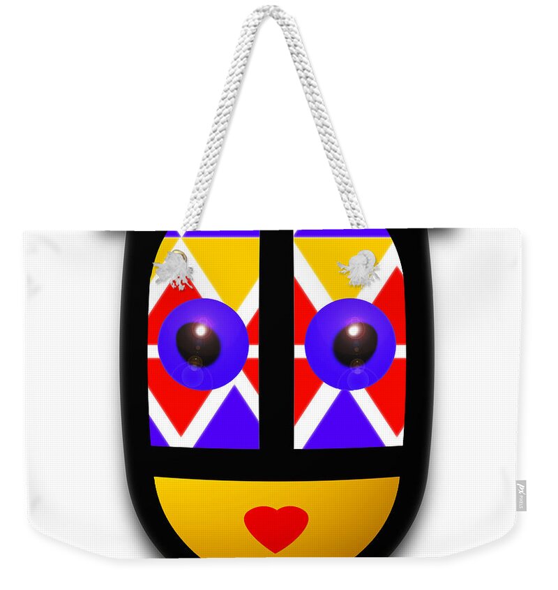 Native American Weekender Tote Bag featuring the digital art Babe Native by Charles Stuart