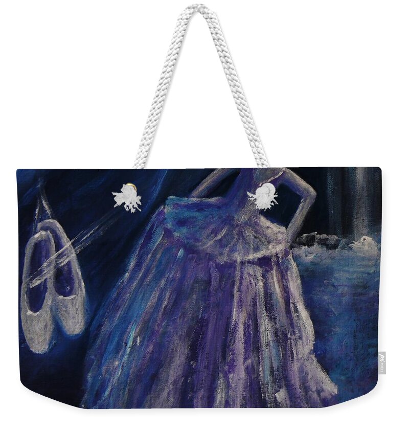 Dance Weekender Tote Bag featuring the painting Backstage by Barbara St Jean