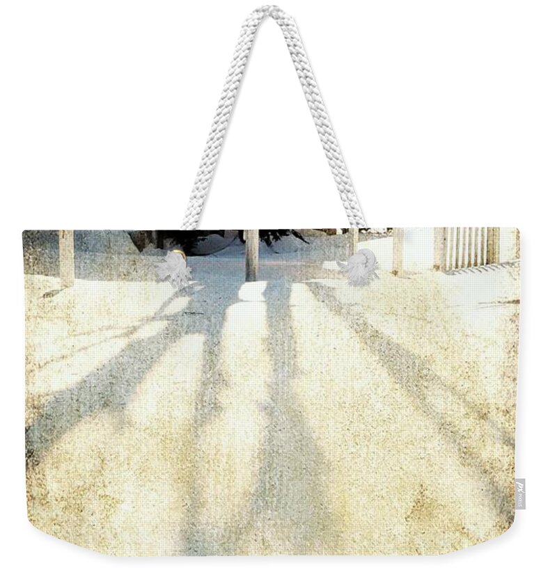 Winter Landscape Weekender Tote Bag featuring the photograph Backyard by Diana Angstadt