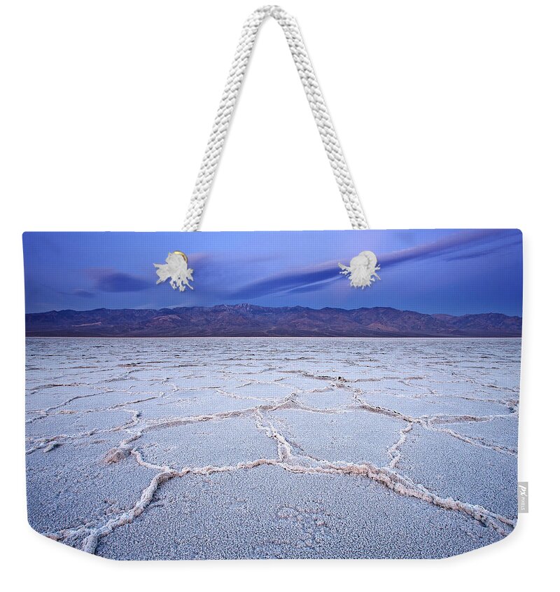 Death Valley Weekender Tote Bag featuring the photograph Badwater Dawn by Darren White