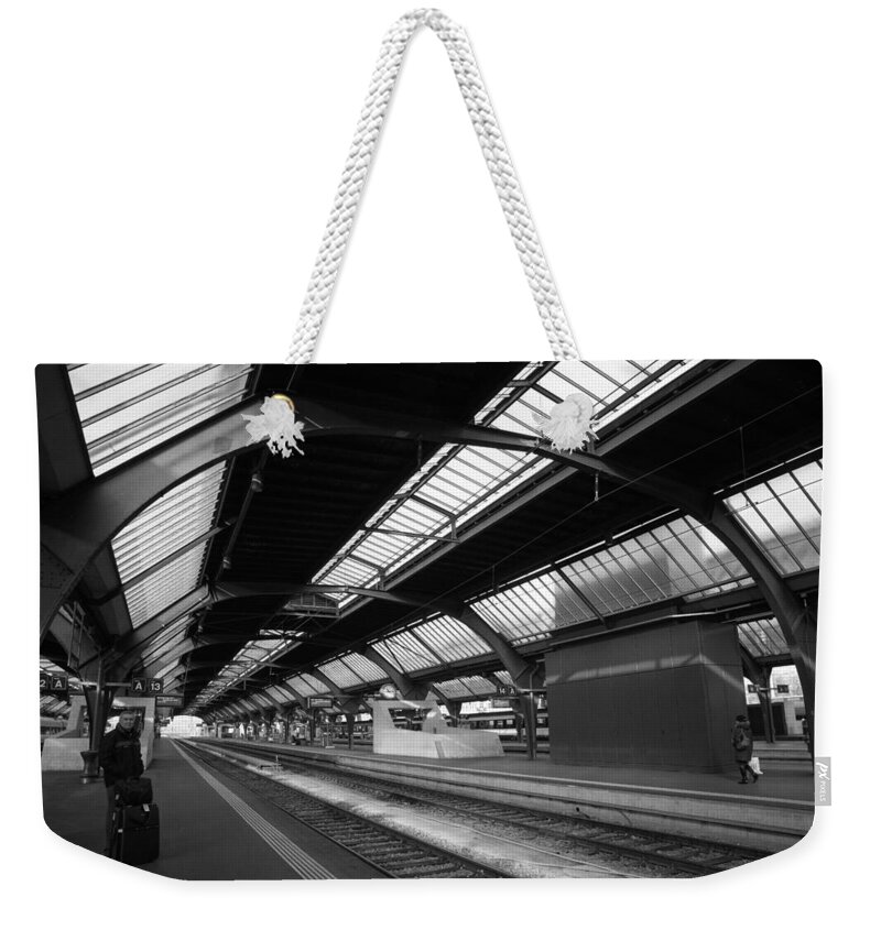 Bahnhof Weekender Tote Bag featuring the photograph Bahnhof Zurich by Shirley Radabaugh