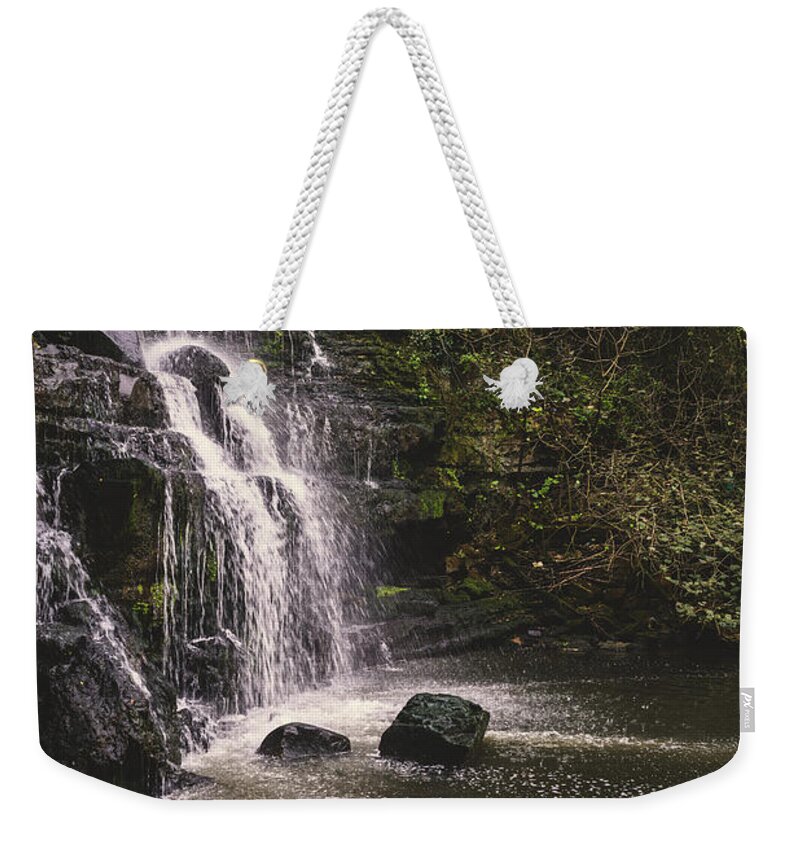 Waterfall Weekender Tote Bag featuring the photograph Bajouca Waterfall IX by Marco Oliveira