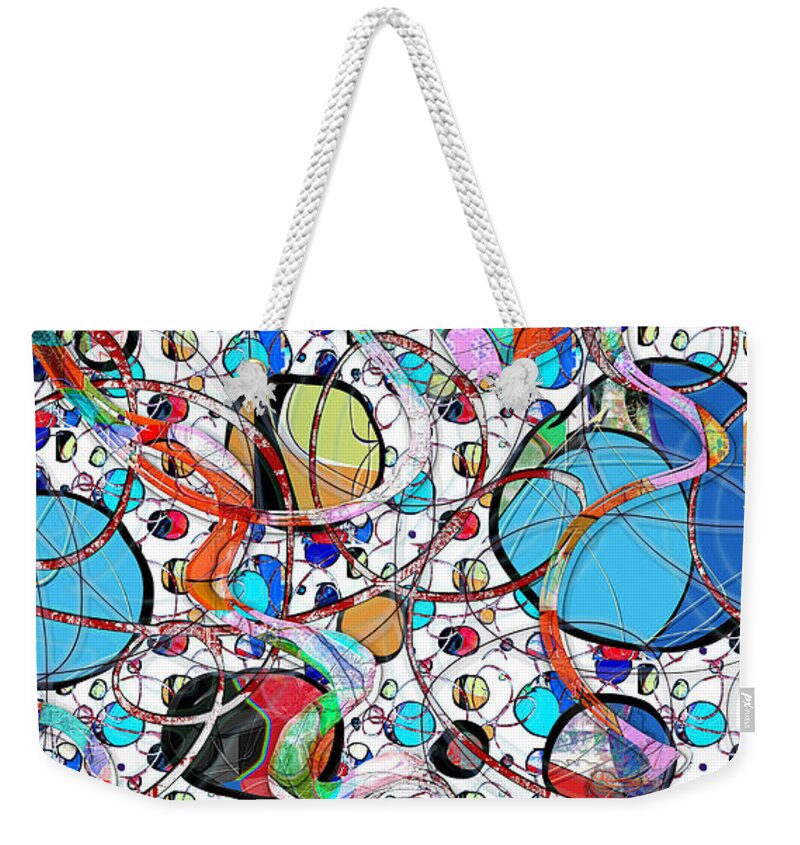 Abstract Weekender Tote Bag featuring the digital art Balloons in Heaven by Gabrielle Schertz