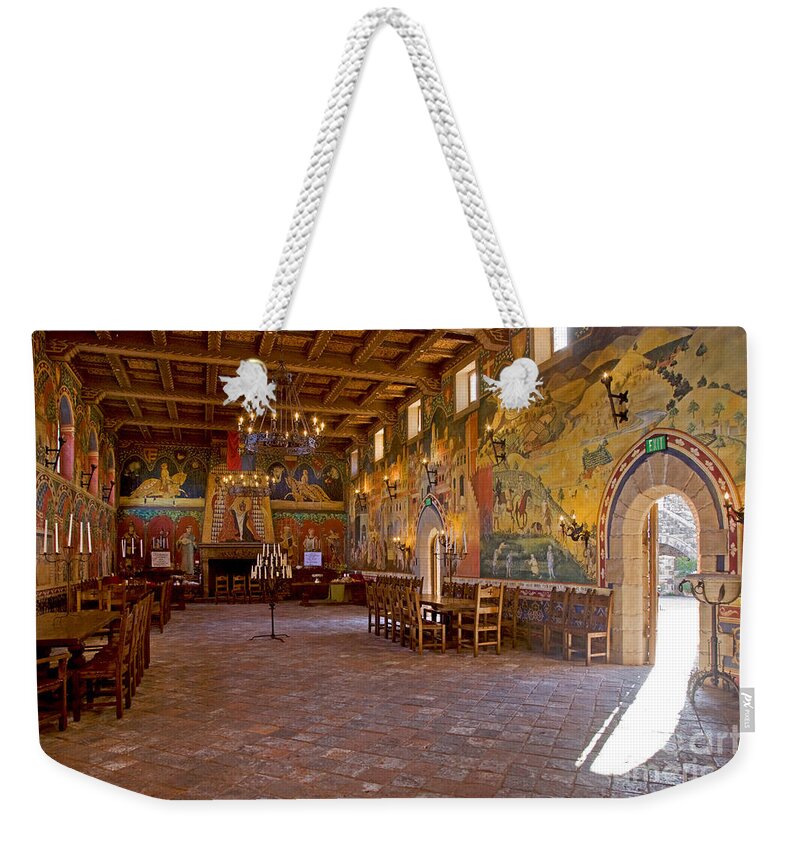 Craig Lovell Weekender Tote Bag featuring the photograph Banquet Hall Castello de Amarosa by Craig Lovell