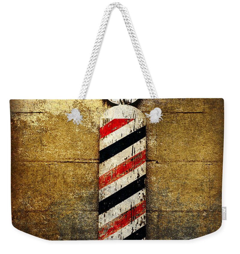 Barber Pole Weekender Tote Bag featuring the photograph Barber Pole by Andee Design