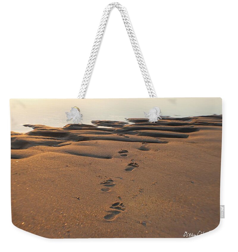 Beach Life Weekender Tote Bag featuring the photograph Barefoot in Sand by Robert Banach