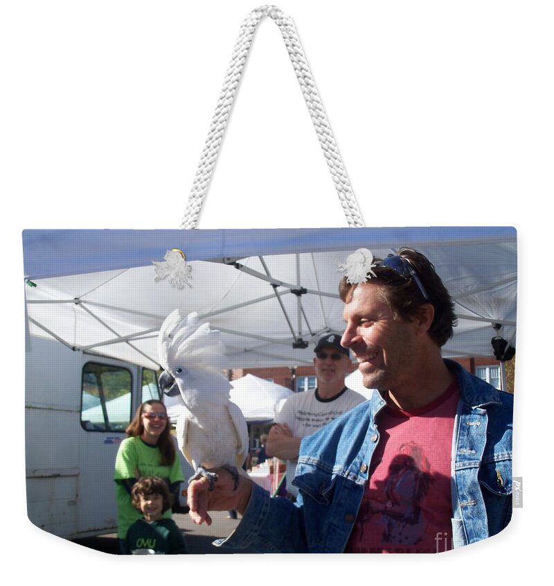  Weekender Tote Bag featuring the photograph Baretta's Bird by Kelly Awad