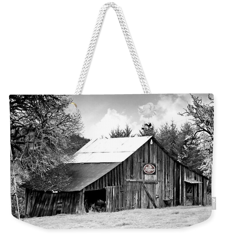 Barn Weekender Tote Bag featuring the photograph Barn By The River by KATIE Vigil