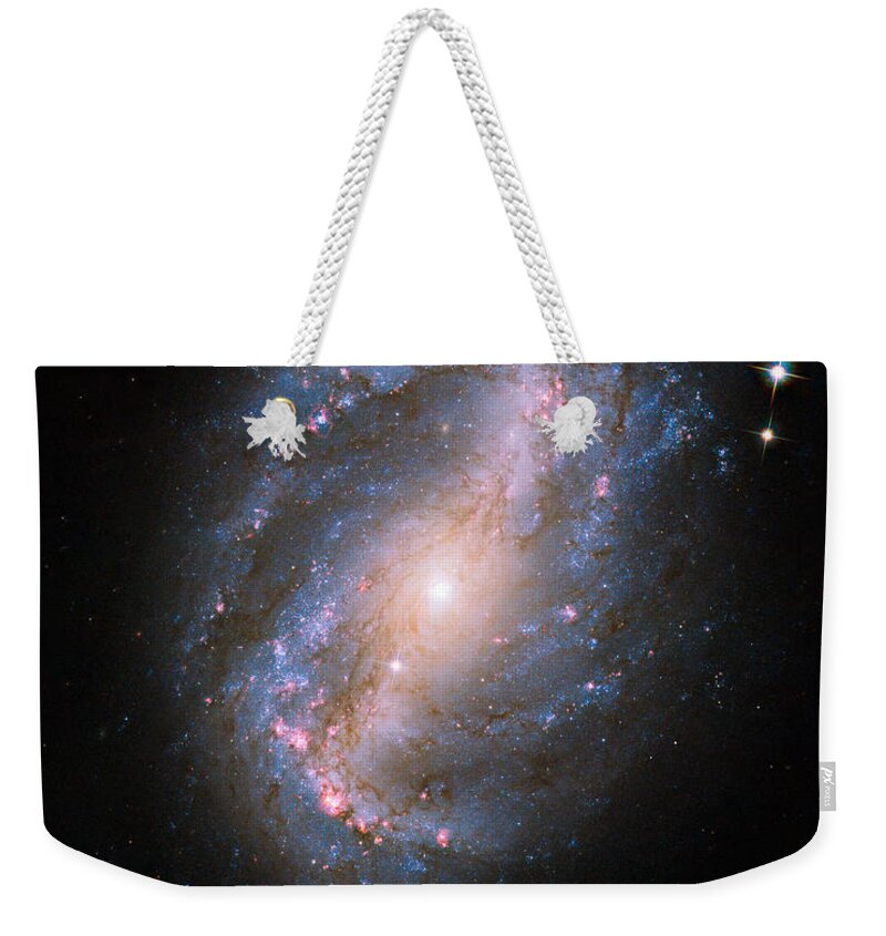 Ngc 6217 Weekender Tote Bag featuring the photograph Barred Spiral Galaxy Ngc 6217 by Science Source