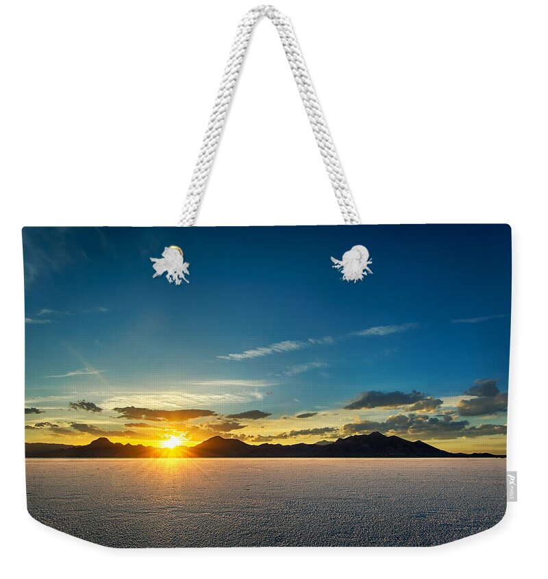 Bonneville Weekender Tote Bag featuring the photograph Barren Valley by Brett Engle