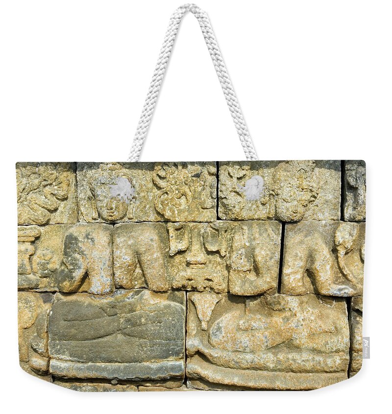 Art Weekender Tote Bag featuring the photograph Bas-relief Borobudur Java Indonesia by Lp7