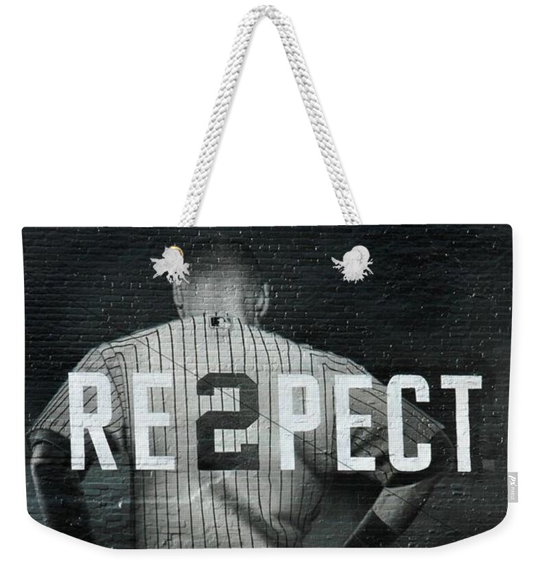 Yankees Weekender Tote Bag featuring the photograph Derek Jeter New York by Jewels Hamrick