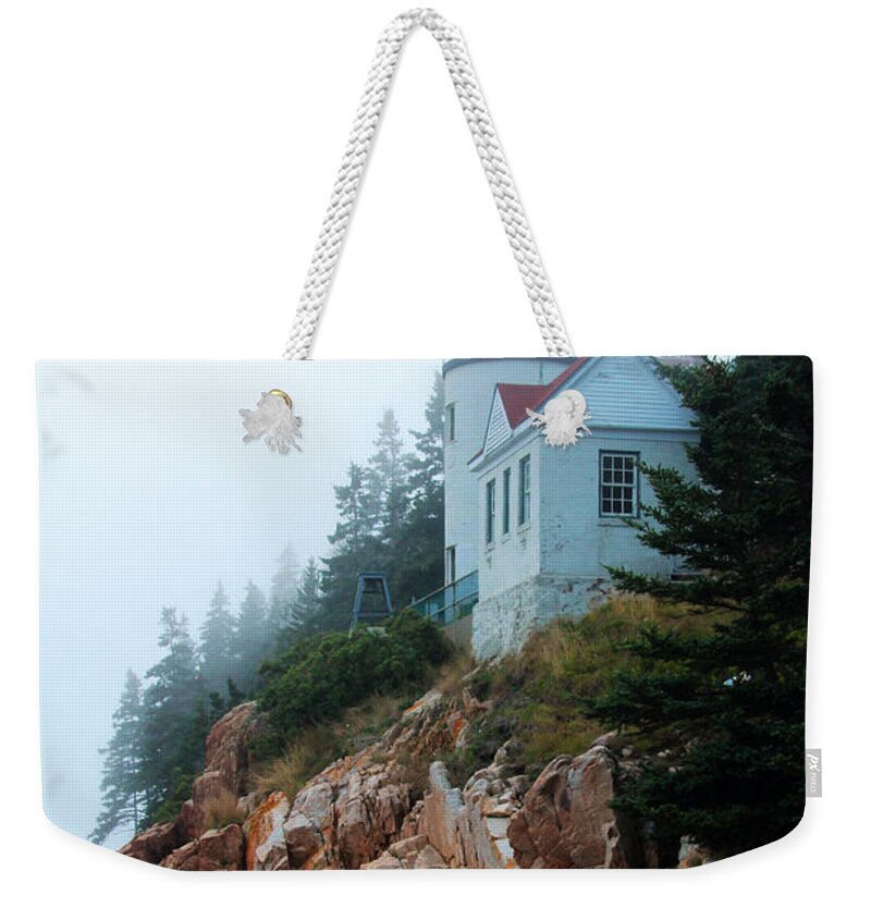 Bass Harbor Head Lighthouse Weekender Tote Bag featuring the photograph Bass Harbor Head Lighthouse by Jemmy Archer