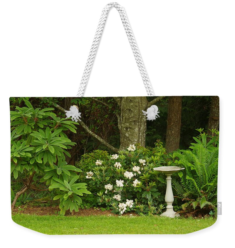 Natural Garden Weekender Tote Bag featuring the photograph Backyard Garden by Marilyn Wilson