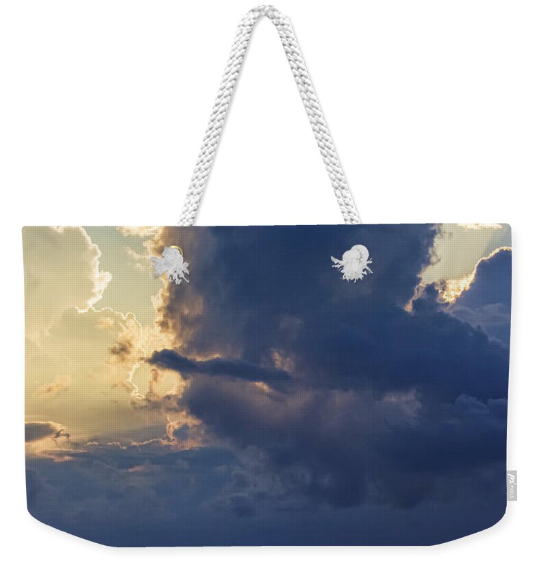 Clouds Weekender Tote Bag featuring the photograph Be Still and Know That I am God by Skip Tribby