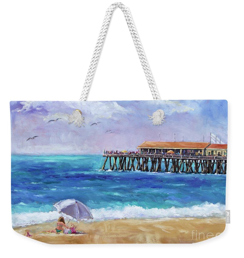 California Artist Weekender Tote Bag featuring the painting Beach Day by Jennifer Beaudet