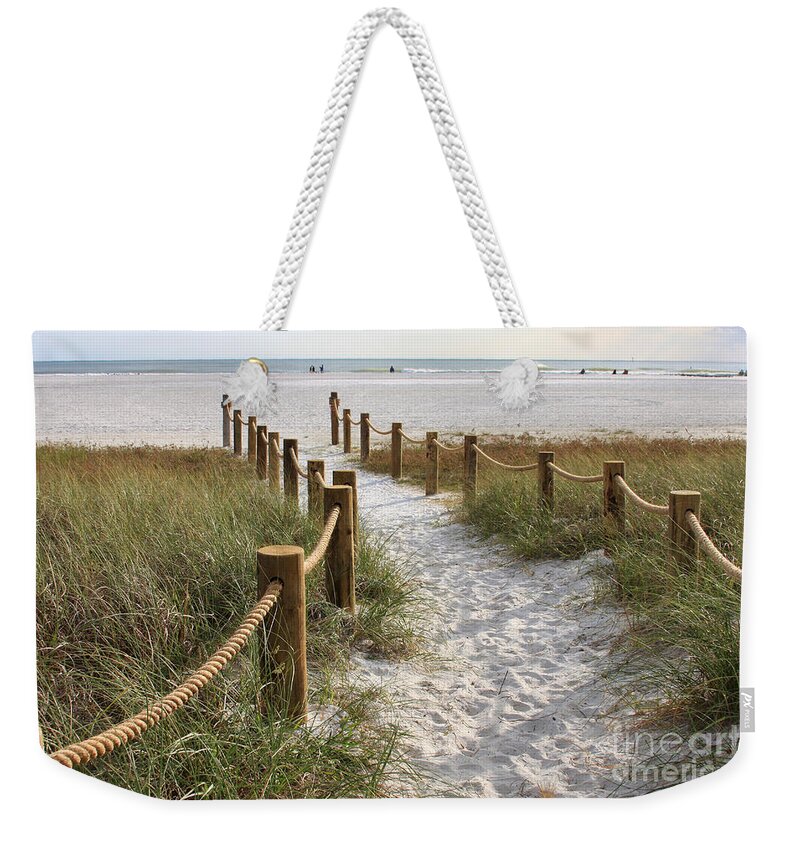 Beach Weekender Tote Bag featuring the photograph Beach Entrance by Jayne Carney