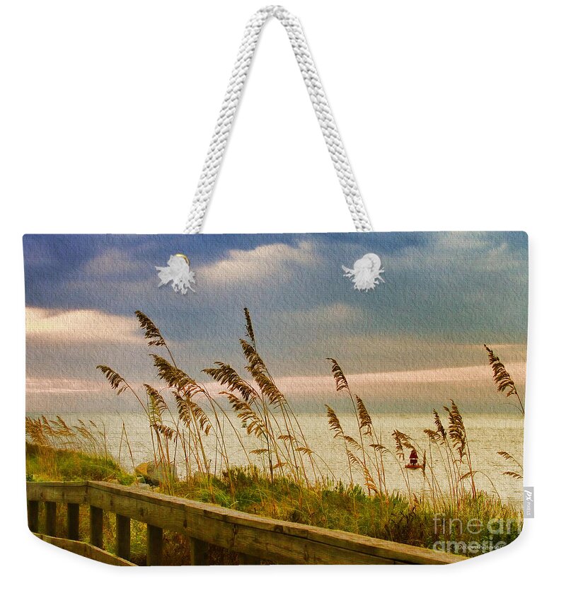 Beach Weekender Tote Bag featuring the photograph Beach Grass by Deborah Benoit