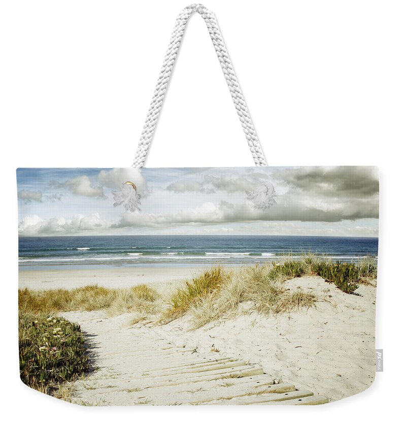 Beach Weekender Tote Bag featuring the photograph Beach view by Les Cunliffe