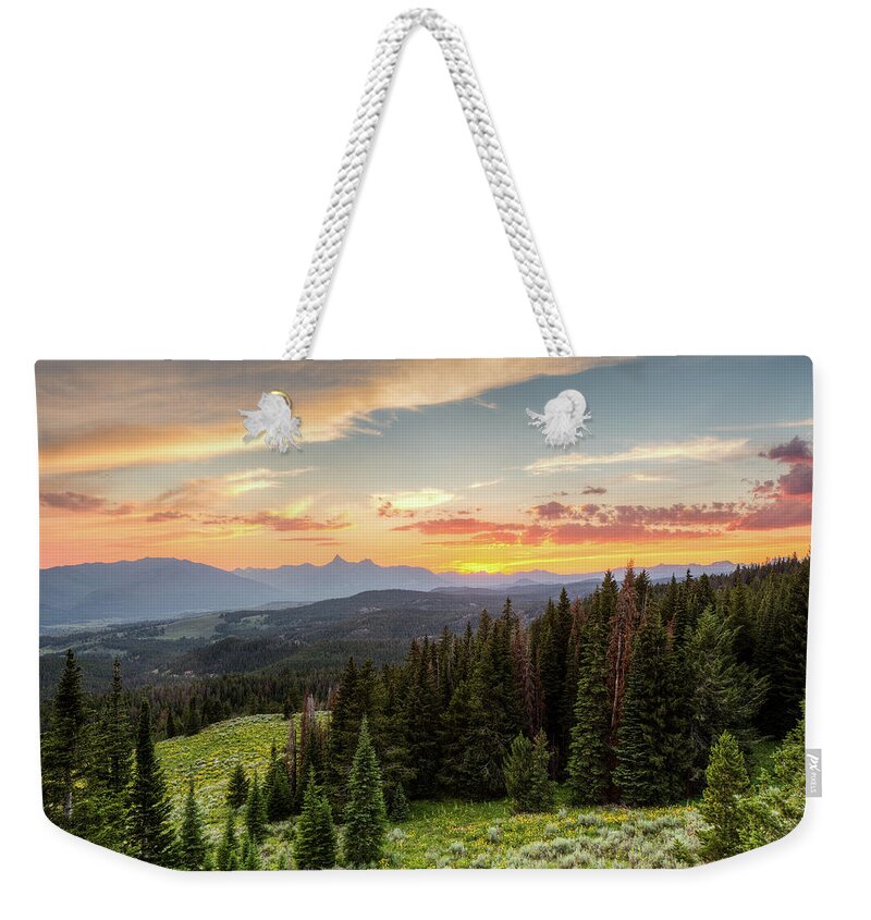 Scenics Weekender Tote Bag featuring the photograph Bear Tooth Highway by Nick