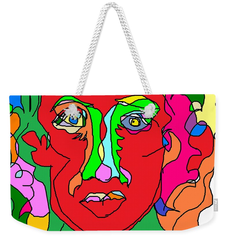 Portrait Weekender Tote Bag featuring the painting Beat by Anita Dale Livaditis