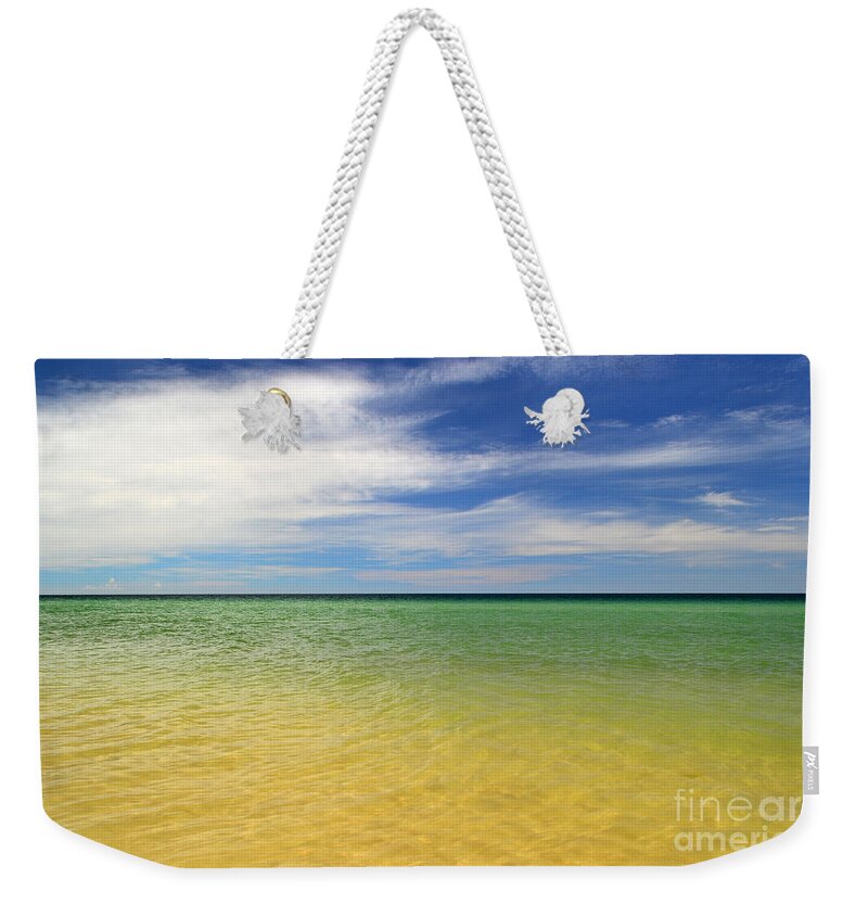 Landscape Weekender Tote Bag featuring the photograph Beautiful St George Island Water by Holden Parker