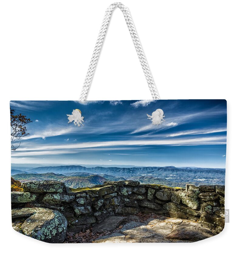 Brp Weekender Tote Bag featuring the photograph Beautiful View of Mountains and Sky by Lori Coleman