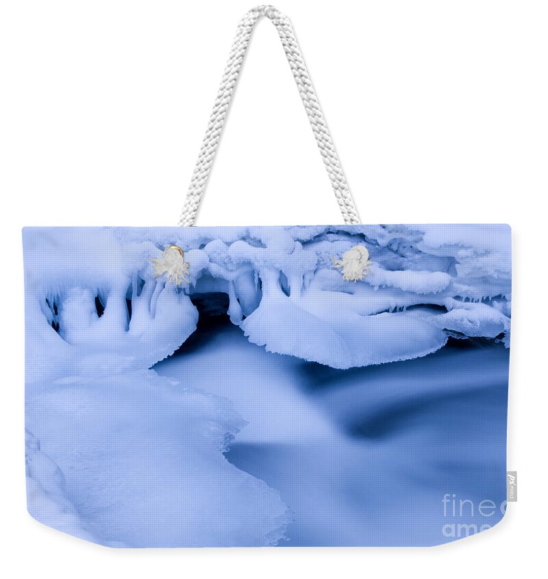 Ice Weekender Tote Bag featuring the photograph Beauty Of Winter Ice Canada 10 by Bob Christopher