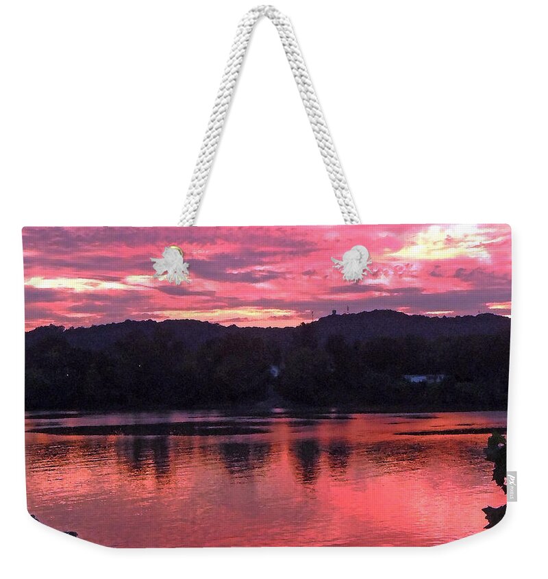 Beauty On The Ohio Weekender Tote Bag featuring the photograph Beauty on The Ohio by Lydia Holly