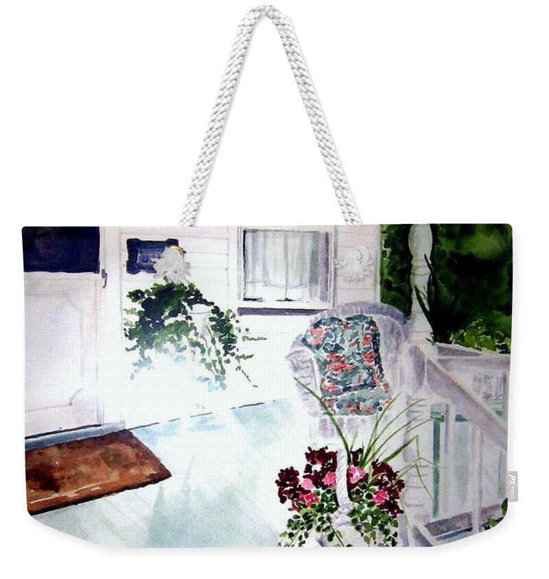 Bed And Breakfast Weekender Tote Bag featuring the painting Bed and Breakfast by Sandy Ryan