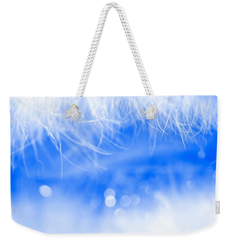 Abstract Weekender Tote Bag featuring the photograph Behind Blue Eyes by Dazzle Zazz