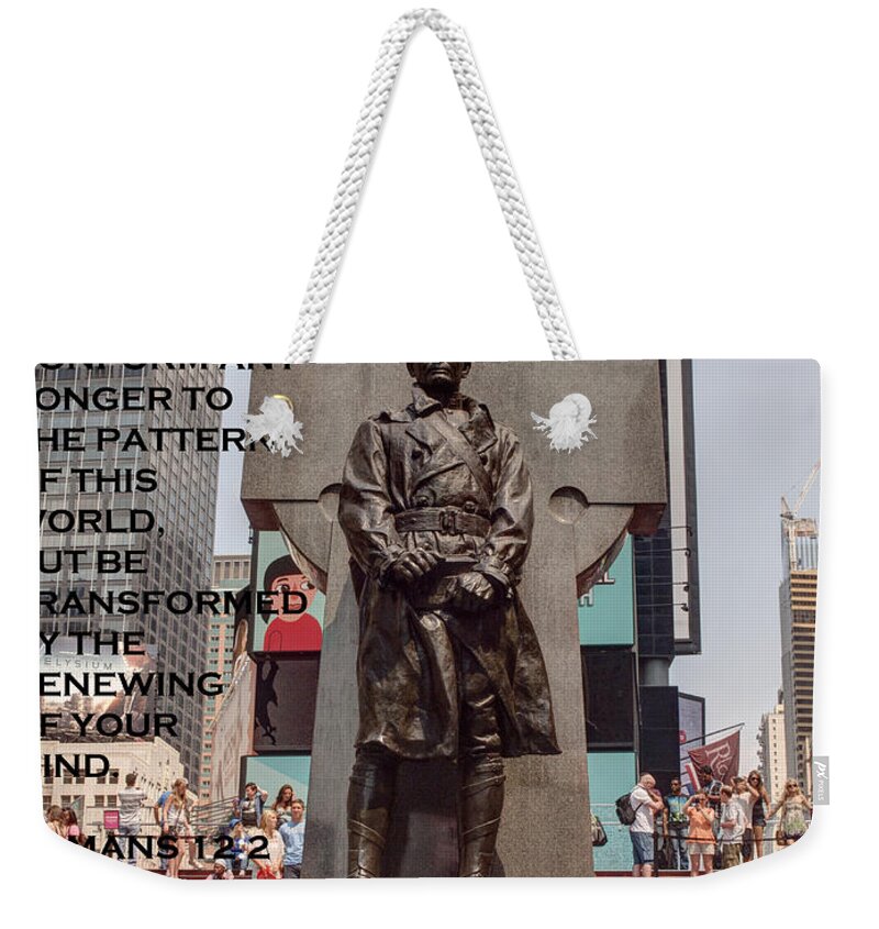 Bible Verse Weekender Tote Bag featuring the photograph Being in but not of the world by Joshua House