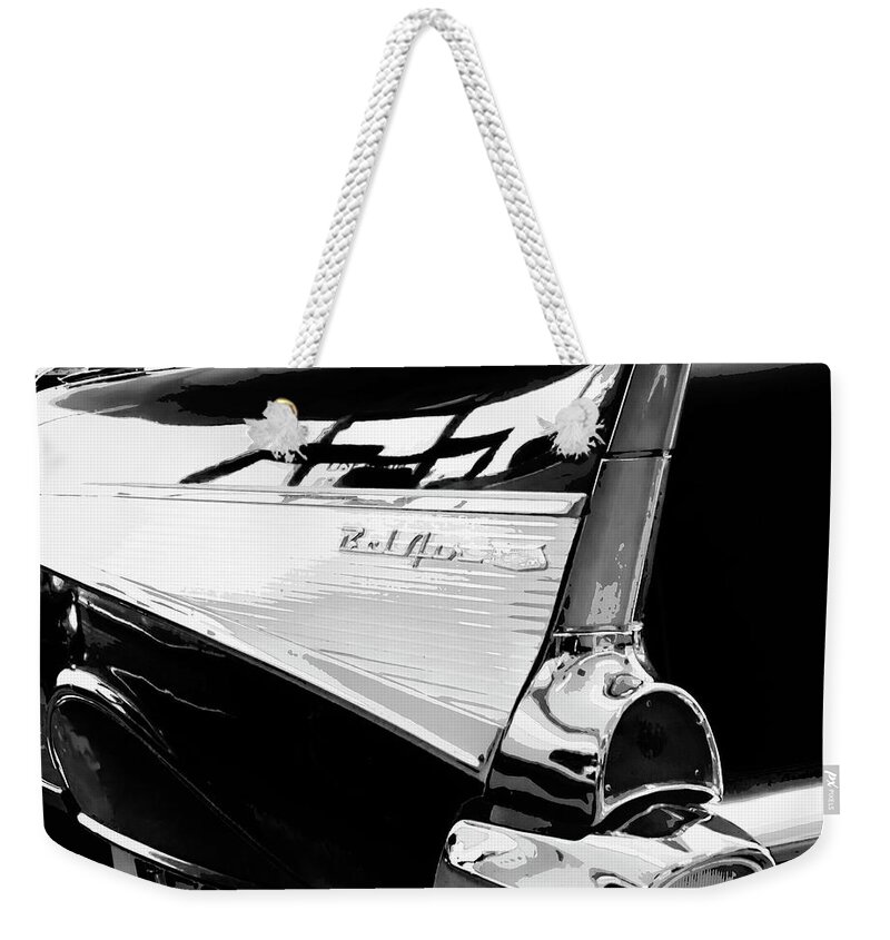 Vintage Cars Weekender Tote Bag featuring the photograph BEL AIR BEAUTY Palm Springs CA by William Dey